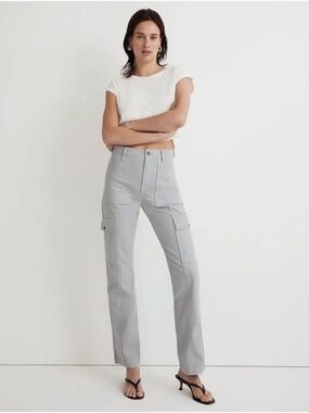 MADEWELL The Garment-Dyed '90s Straight High Rise Cargo Pant Solstice Size 27